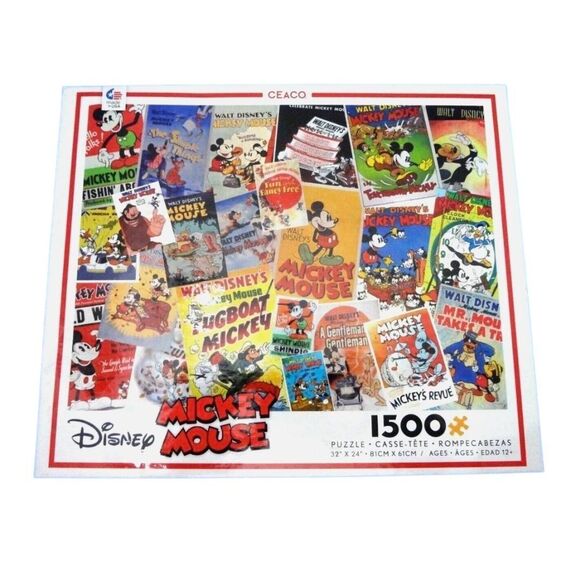 Ceaco Disney Mickey Mouse 3402-1 1500 pc Jigsaw Puzzle, USED, Box Damaged - Picture 1 of 12